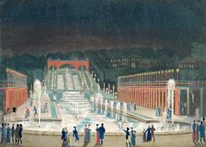 Verlichting van de Saint-Cloud fontein, 1 april 1810